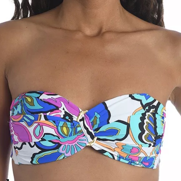 Trina Turk Mandalay Bandeau Bikini Top Size 2 NWT - Picture 1 of 7